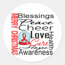 Christmas Holiday Stroke Ribbon Collage Sticker