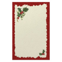 Christmas Holly Berries stationery