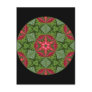 Christmas Holly Berry Kaleidoscopic Mandala 2 Post Card