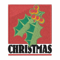 CHRISTMAS HOLLY EMBROIDERED POLO SHIRT