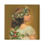 Christmas Holly Girl magnets