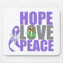 Christmas Hope Love Peace Hodgkins Lymphoma Mouse Pad