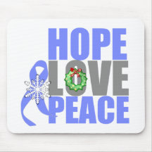 Christmas Hope Love Peace Oesophageal Cancer Mousepad