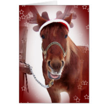 Christmas Horse Greeting Card