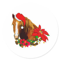 Christmas Horse Sticker