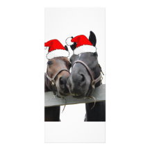 Christmas Horses Rack Card Template