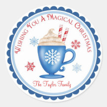 Christmas Hot Chocolate Holiday Stickers