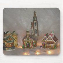 Christmas Houses Mouse Mats
