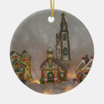 Christmas Houses Porcelain Christmas Ornaments