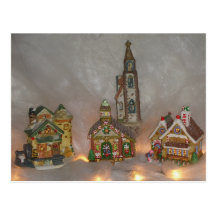 Christmas Houses Postcard