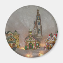 Christmas Houses Refrigerator Magnet