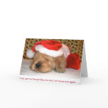 Christmas Humour, Golden Retriever Puppy cards