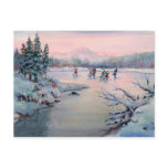 CHRISTMAS ICE SKATING by SHARON SHARPE postcards