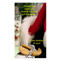 Christmas I'll be thinking of you Bookmark Business Card