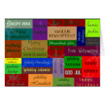 Christmas in all languages Greeting Card