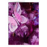 Christmas In pink And Purple Greeting Card