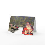 Christmas in the field. greeting card