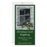 CHRISTMAS INVITATION: RUSTIC: CHICKADEE: ART photo cards
