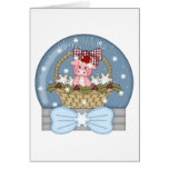 Christmas is for the Pigs - Sweet Pig Snowglobe Card