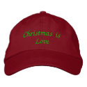 Christmas is Love embroidered hats