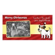 Christmas Jack Russell Terrier Picture Card