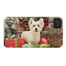 Christmas - Jack Russell Westie X - Lady Case-Mate iPhone 4 Case