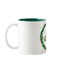 CHRISTMAS JOY & WREATH by SHARON SHARPE Mug