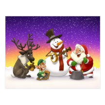 Christmas Jug Band Postcard