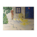 Christmas just round the Corner postcards