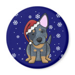 Christmas Kawaii Blue Heeler Refrigerator Magnets
