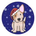 Christmas Kawaii Red Heeler stickers