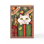 Christmas Kitten Greeting Card