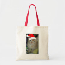Christmas Kitten Tote Bag