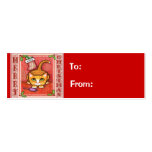 Christmas Kitty Cat Gift Tag Business Card Templates