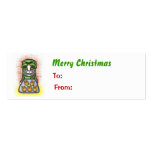 Christmas Kitty Cat Gift Tag Business Card Templates