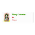 Christmas Kitty Cat Gift Tag business cards