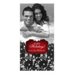 Christmas Lace Photo Card Red Jewellery