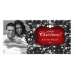Christmas Lace Photo Card Red Jewellery Horizontal