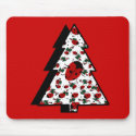 Christmas Ladybug Tree mousepads