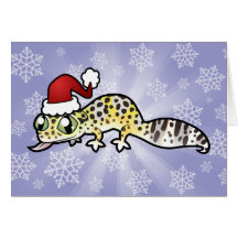 Christmas Leopard Gecko Greeting Card