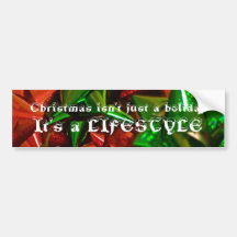 Christmas lifestyle bumper stickers