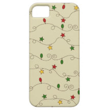 Christmas Lights Doodle Pattern Phone Case