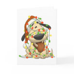 Christmas Lights Funny Puppy Dog cards