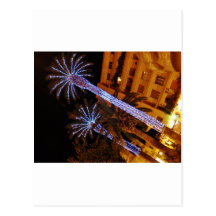 Christmas lights Sicily. Postcard