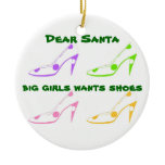 Christmas List for Shoe Lovers ornaments