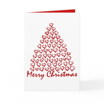 Christmas Love Tree Greeting Card by totallypainted