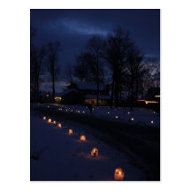 Christmas Luminary Post Card