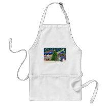 Christmas Magic Australian Cattle Dogs (two) Apron
