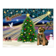 Christmas Magic Border Terrier Postcard