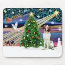 Christmas Magic Brittany Spaniel Mouse Mat